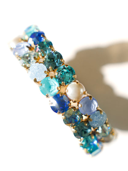 TOVA Olivia 2 Strand Stretch Bracelet in Fairy Dust Blue Mix