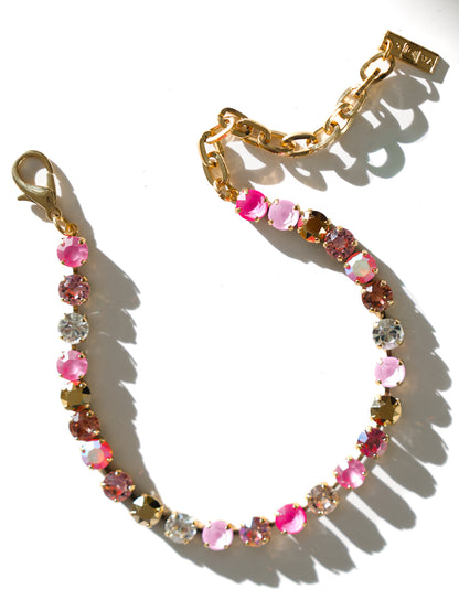 TOVA Oakland Crystal Choker In Fairy Pink Mix - Freckled Poppy