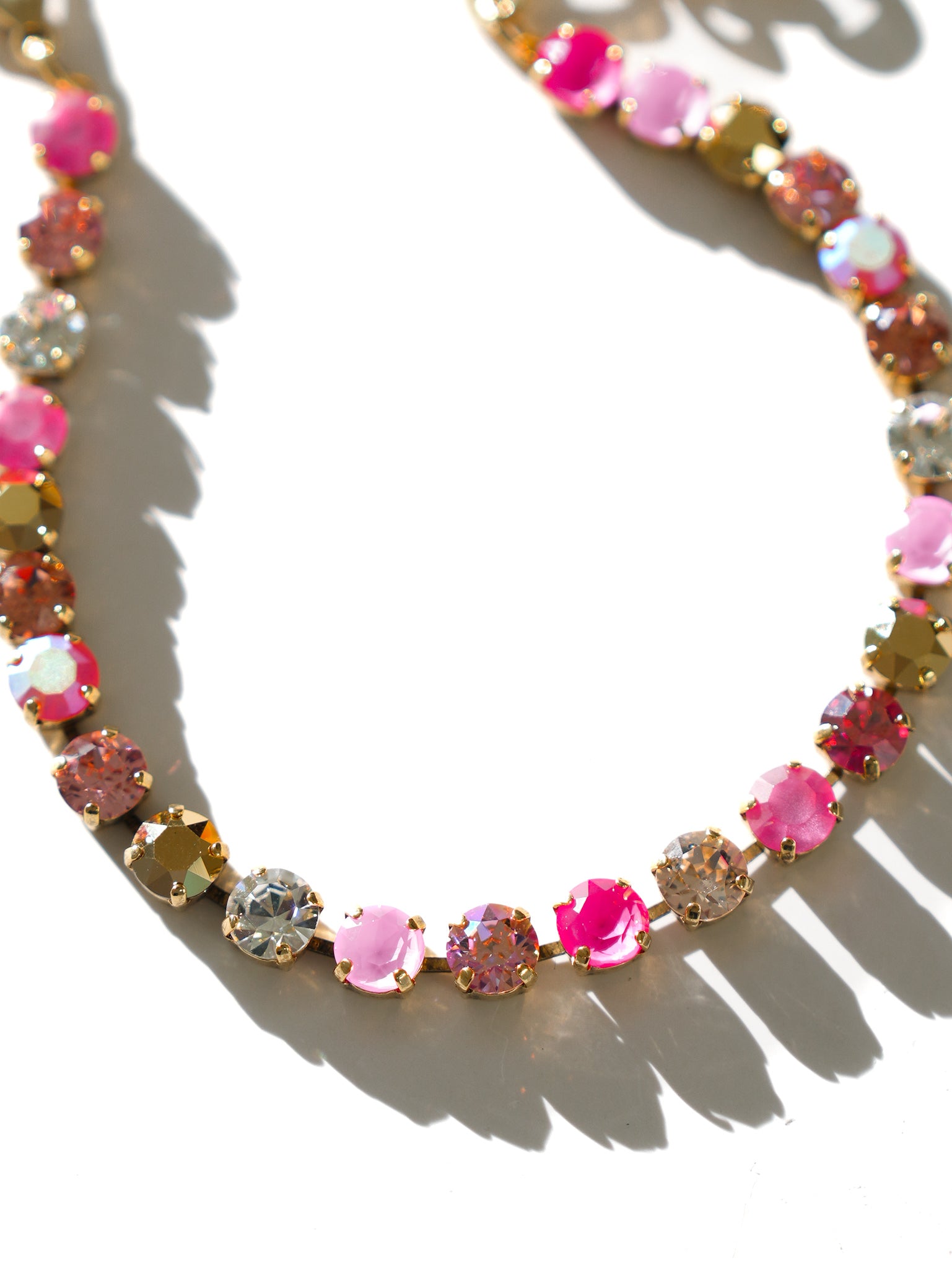 TOVA Oakland Crystal Choker In Fairy Pink Mix - Freckled Poppy