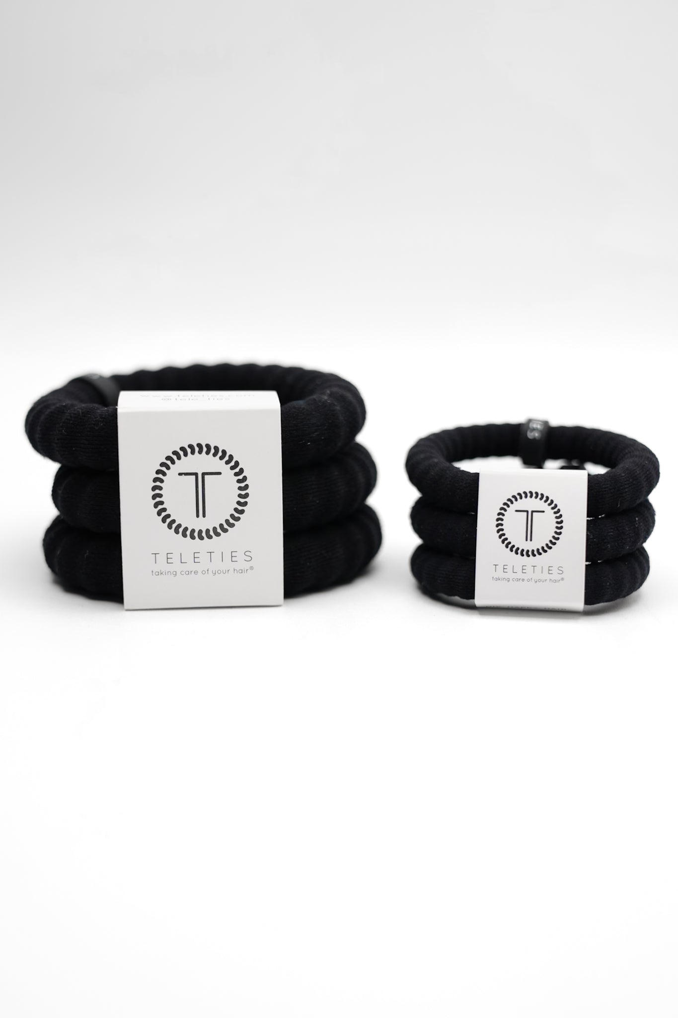 Restocked! Teleties Jet Black Nylon Hair Ties