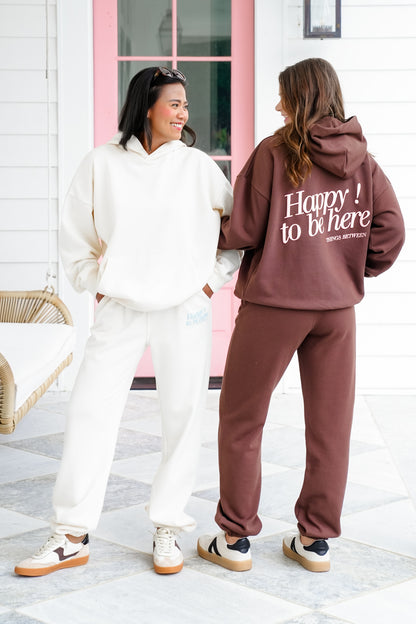 Long Sleeve "Happy to Be Here" Hoodie and Pants Set
