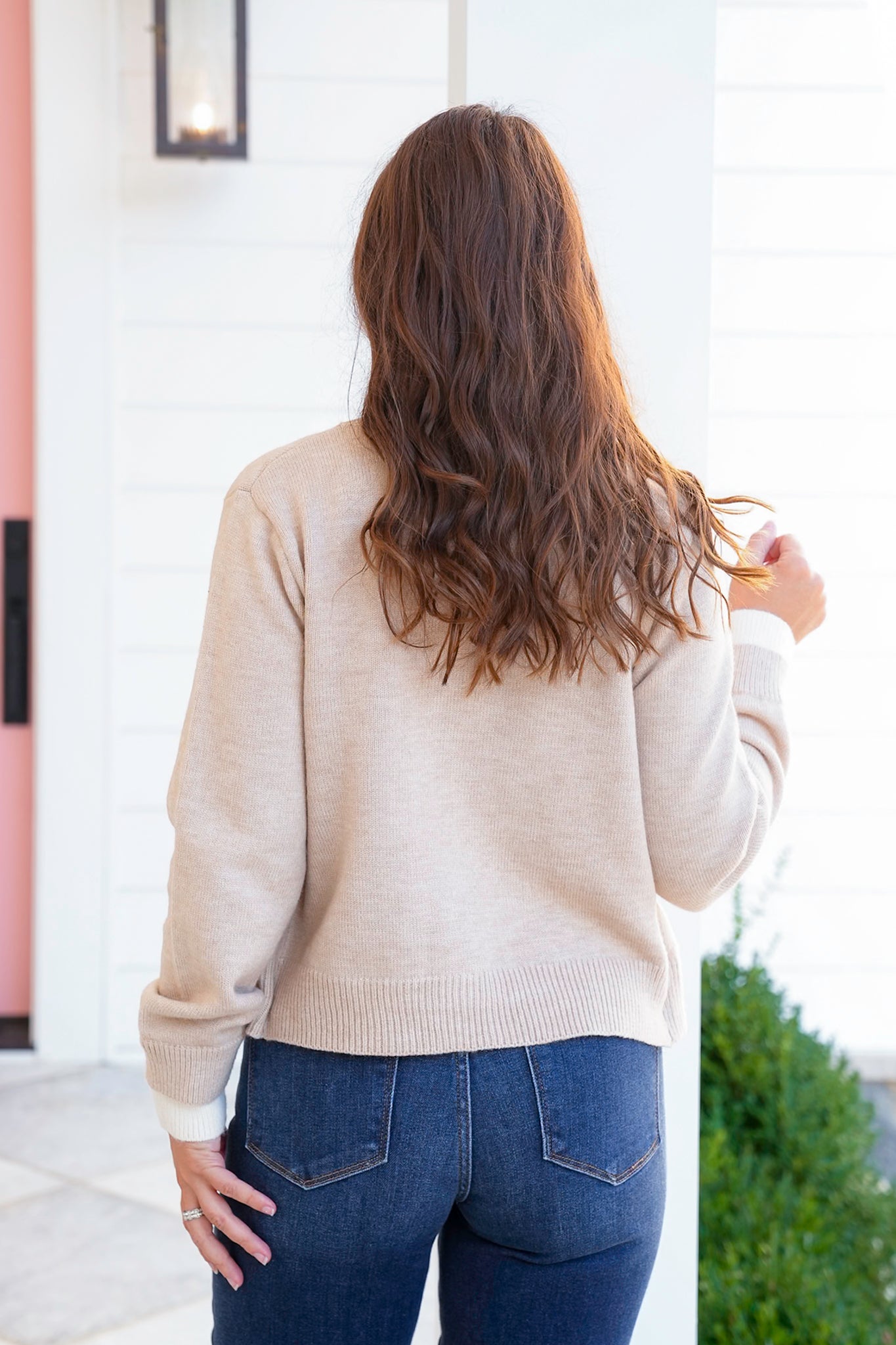 Long Sleeve Button Down Knit Layered Look Cardigan