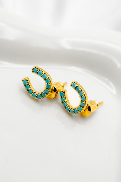 Lucky Stud Turquoise Earrings