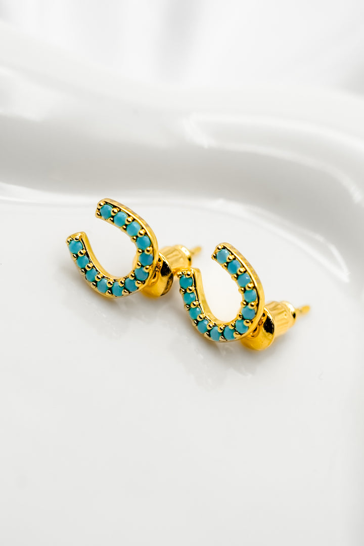 Lucky Stud Turquoise Earrings