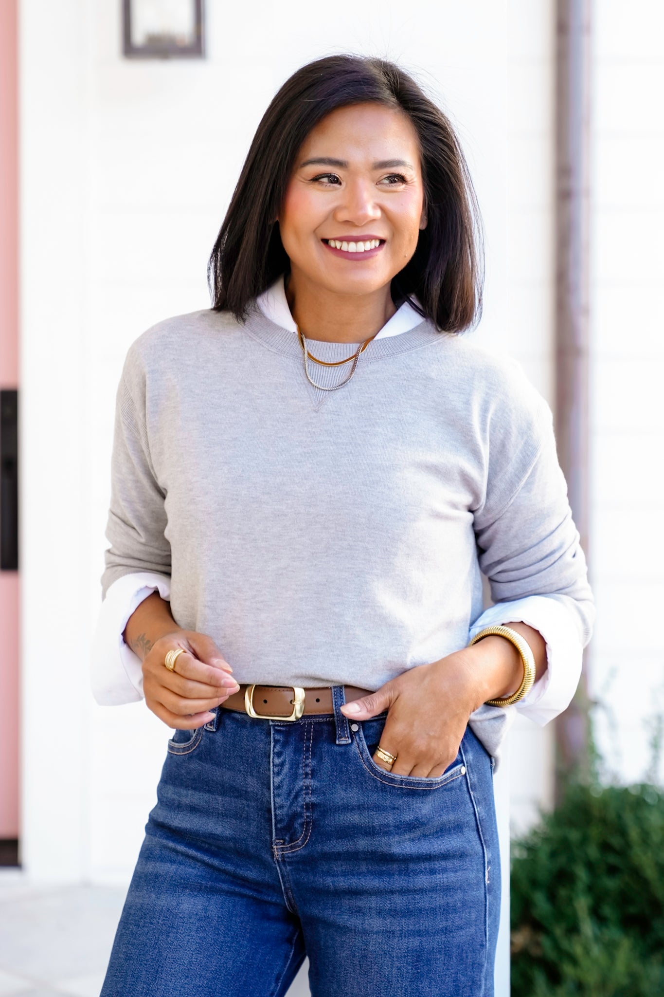 Solid Long Sleeve Pullover Sweater