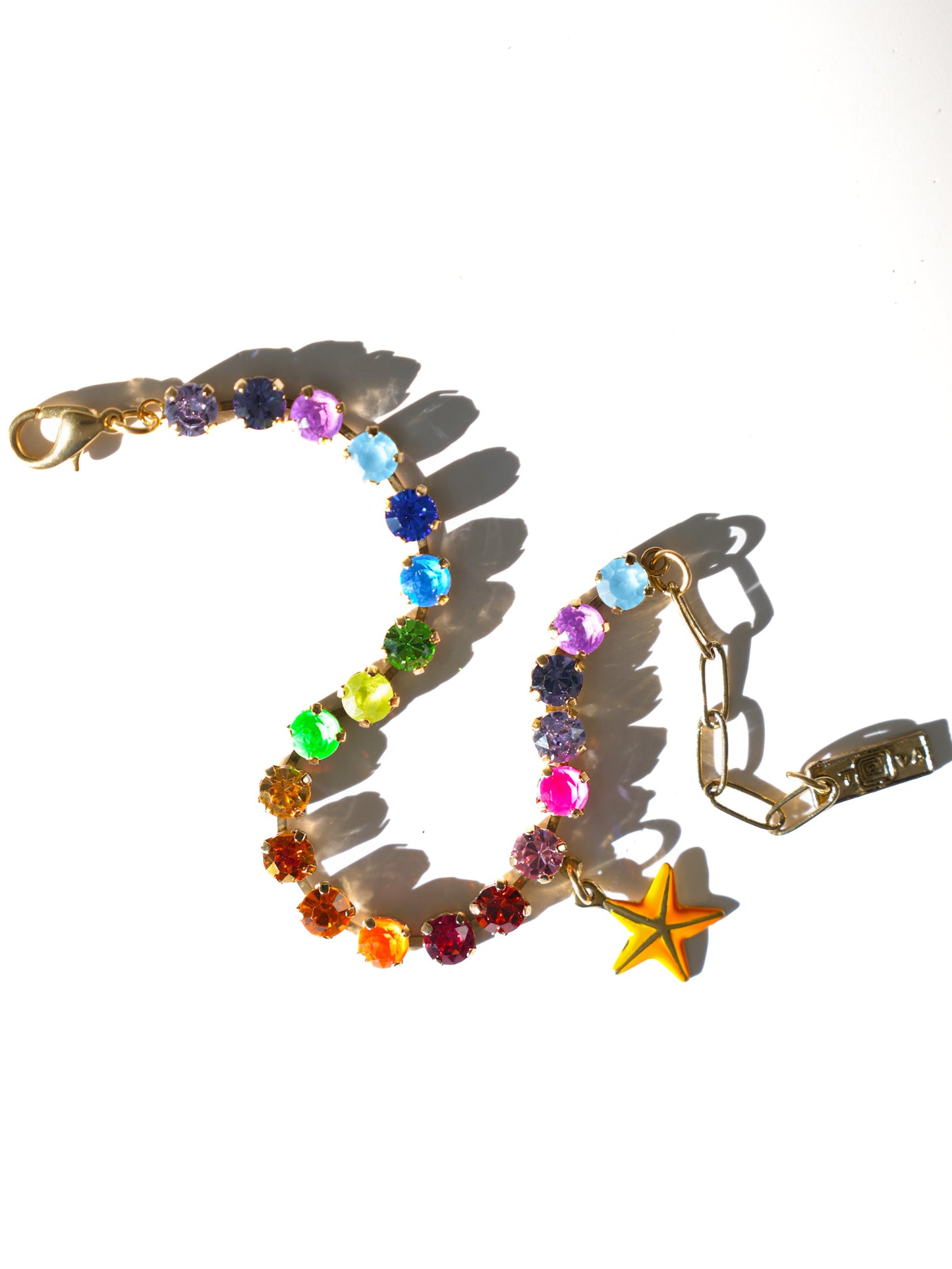 TOVA Super Star Crystal Charm Anklet - Freckled Poppy