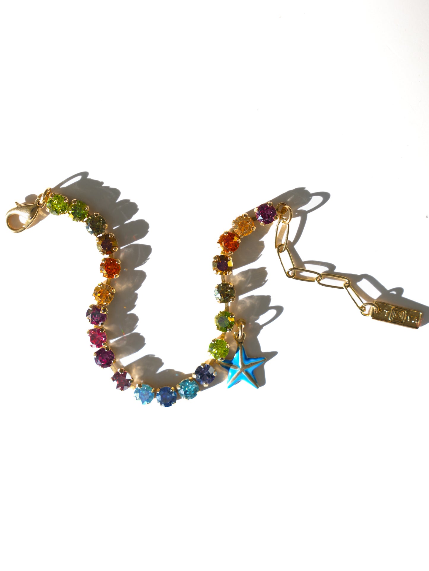 TOVA Super Star Crystal Charm Anklet - Freckled Poppy