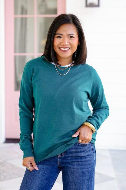 Solid Long Sleeve Pullover Sweater