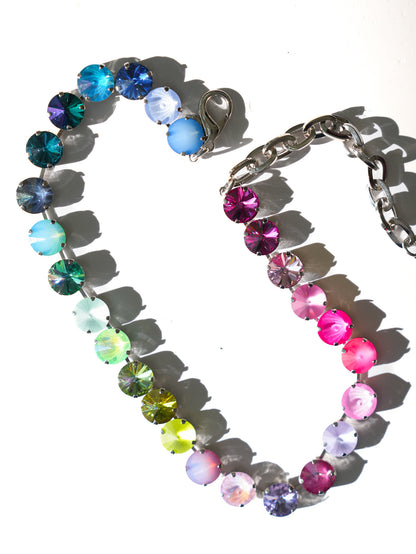 TOVA The Sofia Crystal Silver Necklace - Freckled Poppy