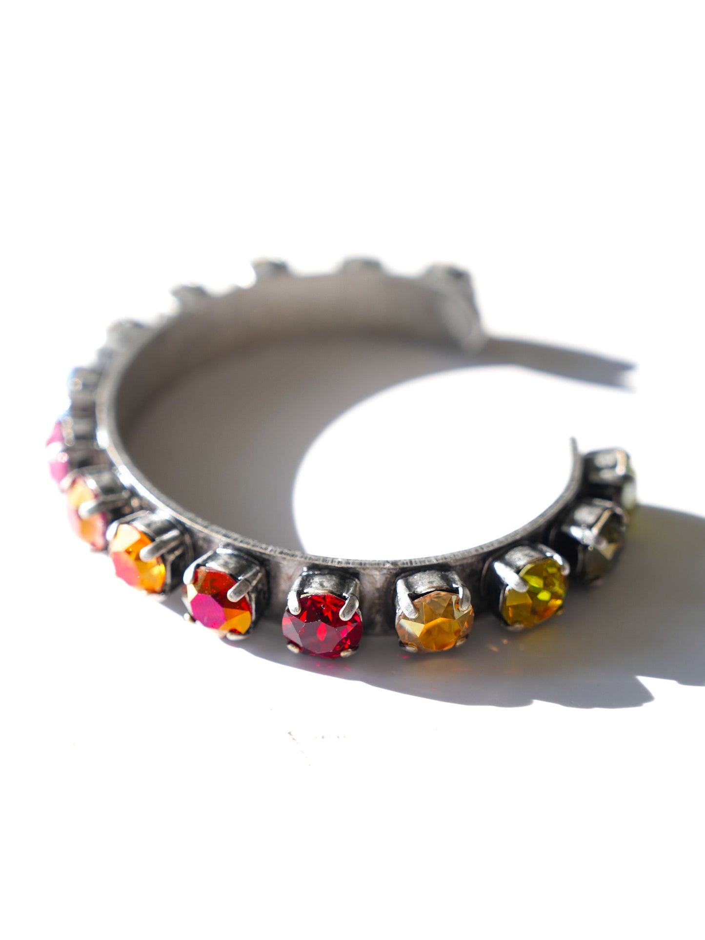 TOVA Kiki Crystal Cuff In Antique Silver Bohemian Fairy