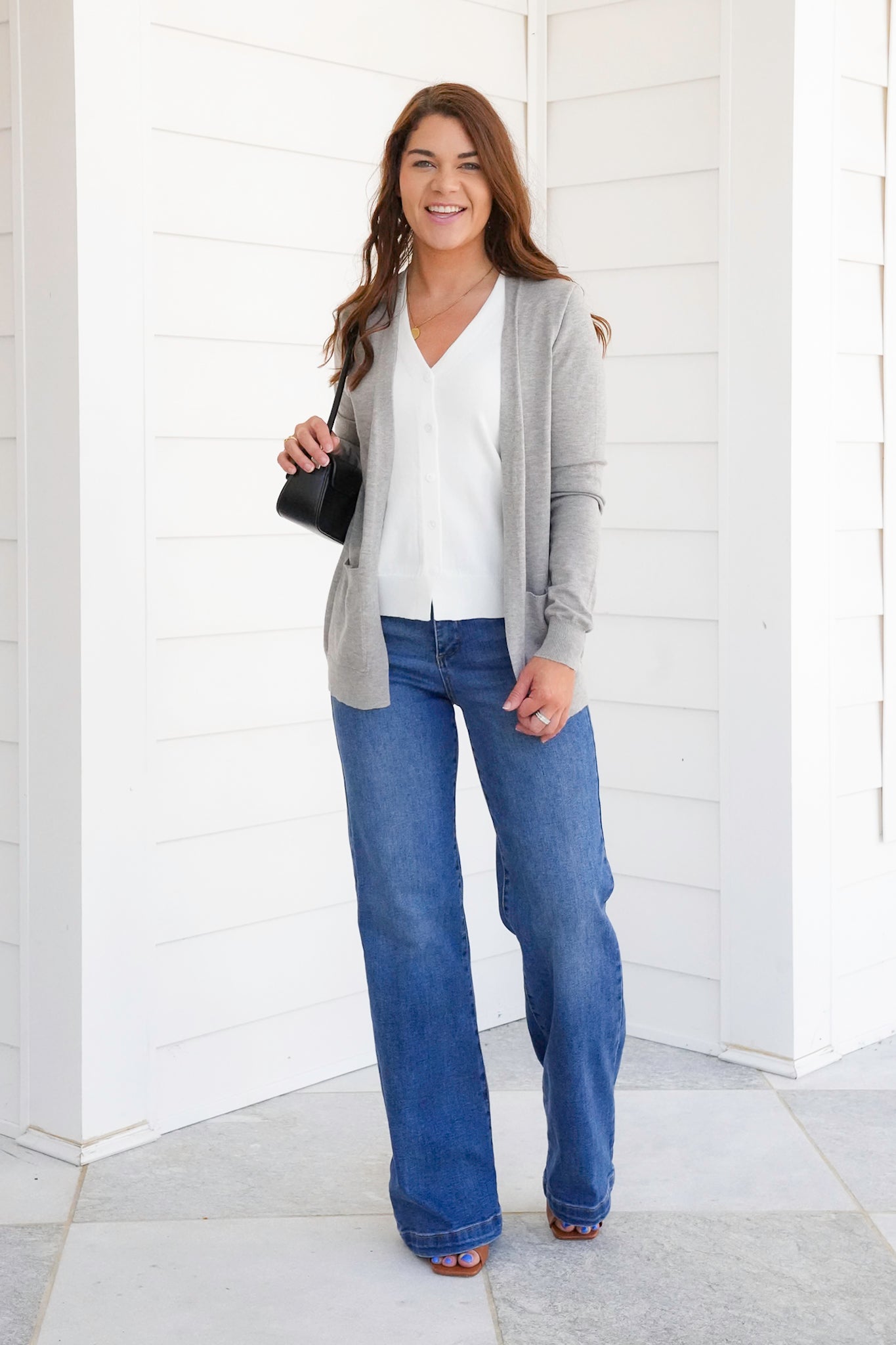 Solid Long Sleeve Layered Cardigan