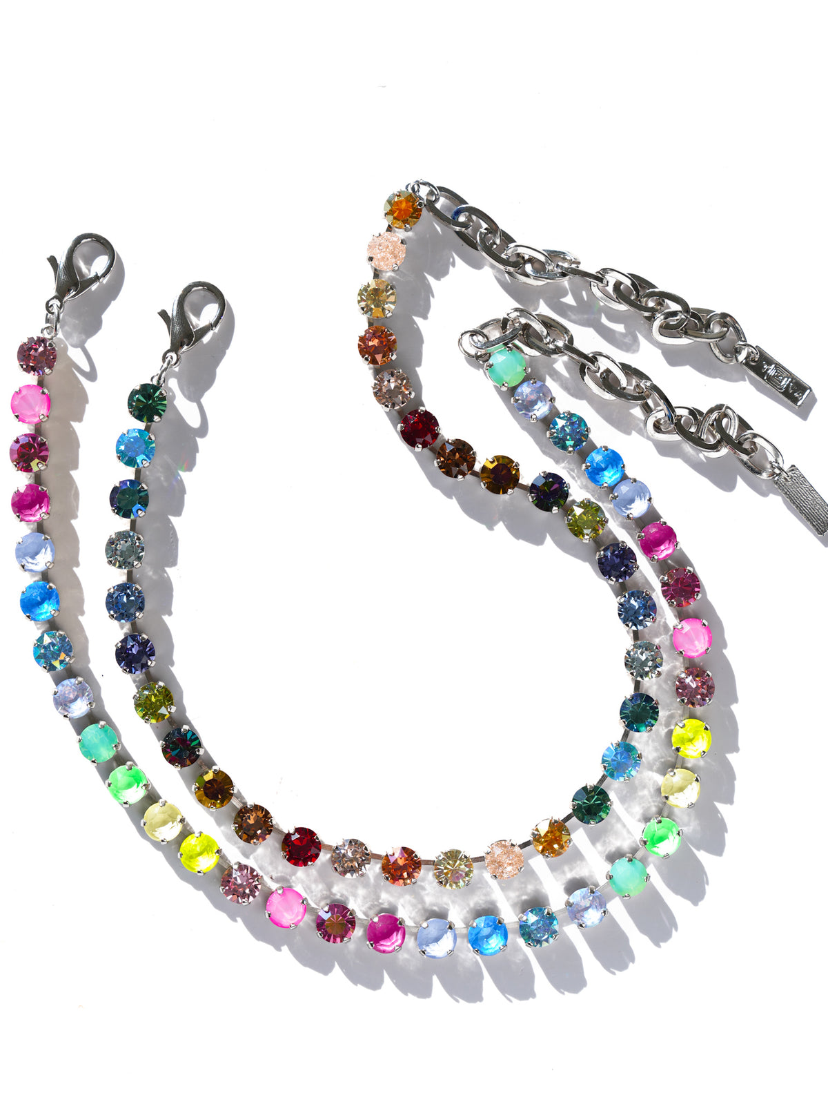 TOVA Oakland Crystal Silver Necklace