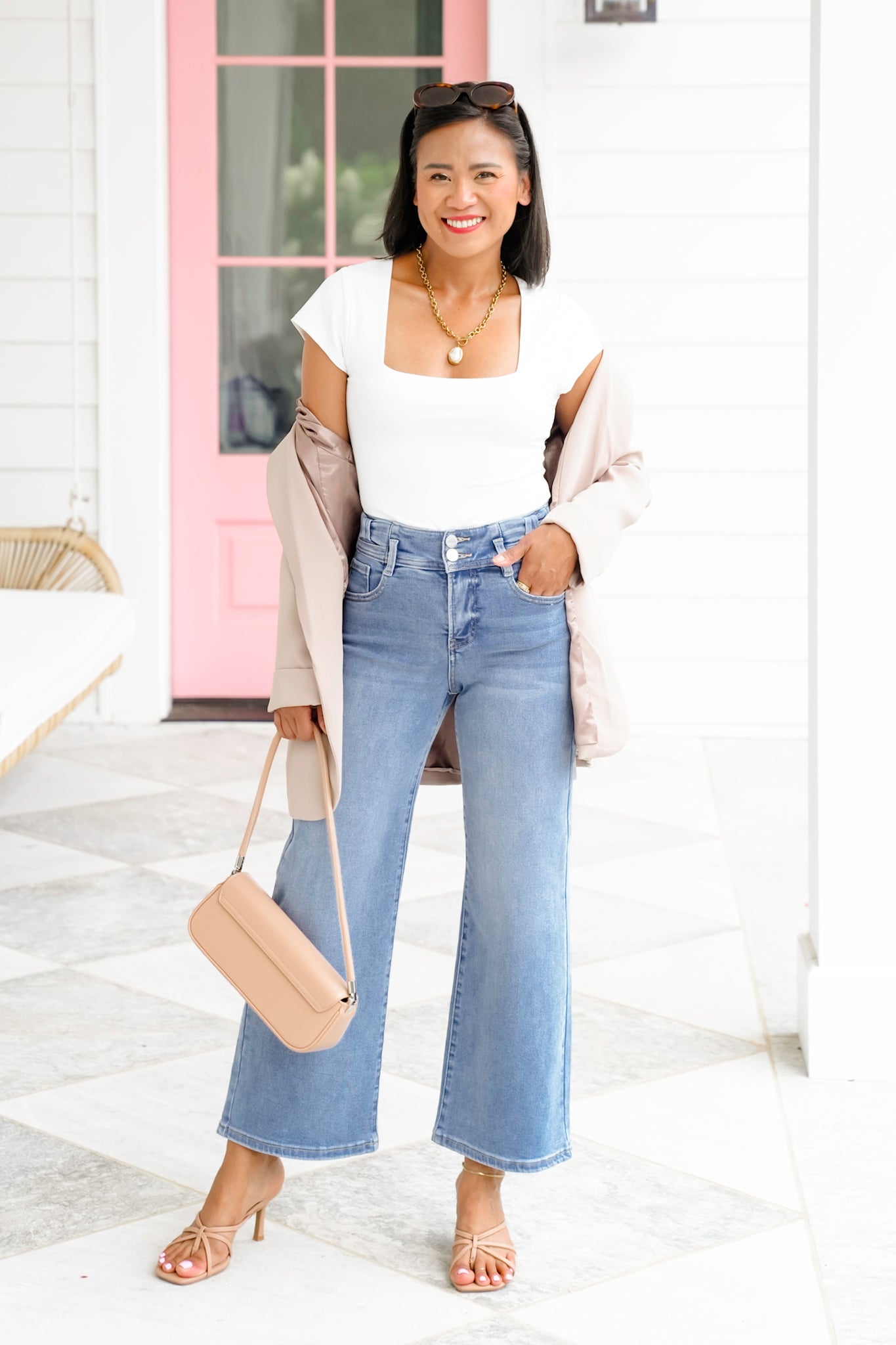 Short Sleeve Square Neck Bodysuit