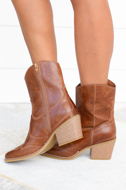 MIA Western Cowboy Boot with Block Heel