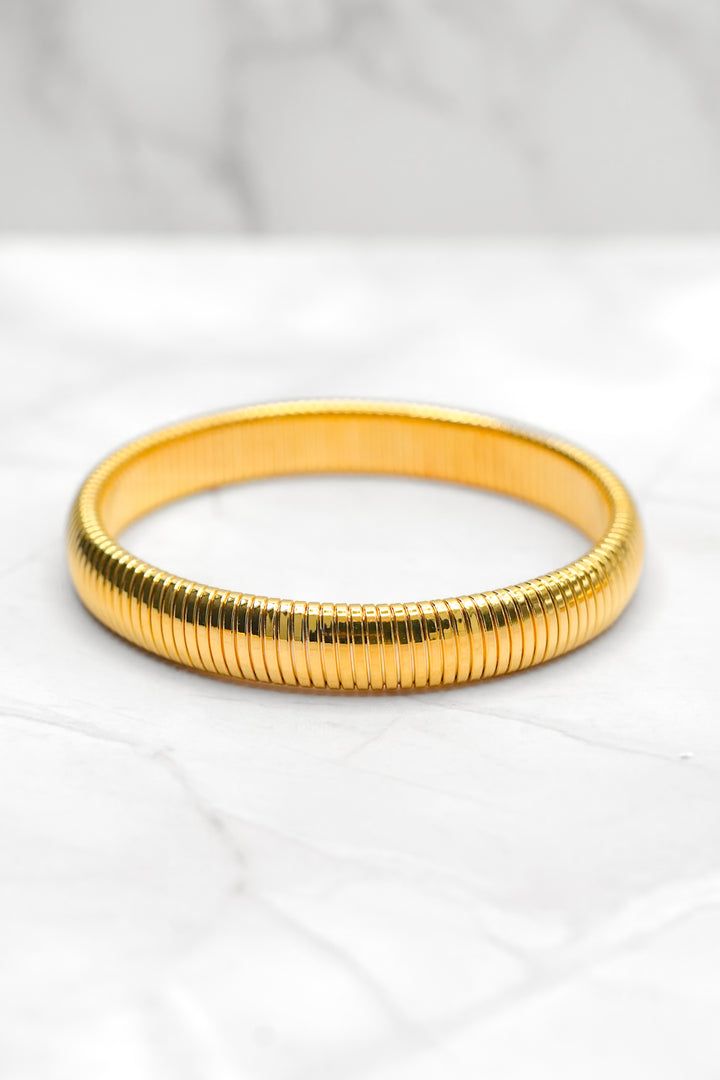 Treasure Jewels Chic Ribbed Bracelet - Freckled Poppy