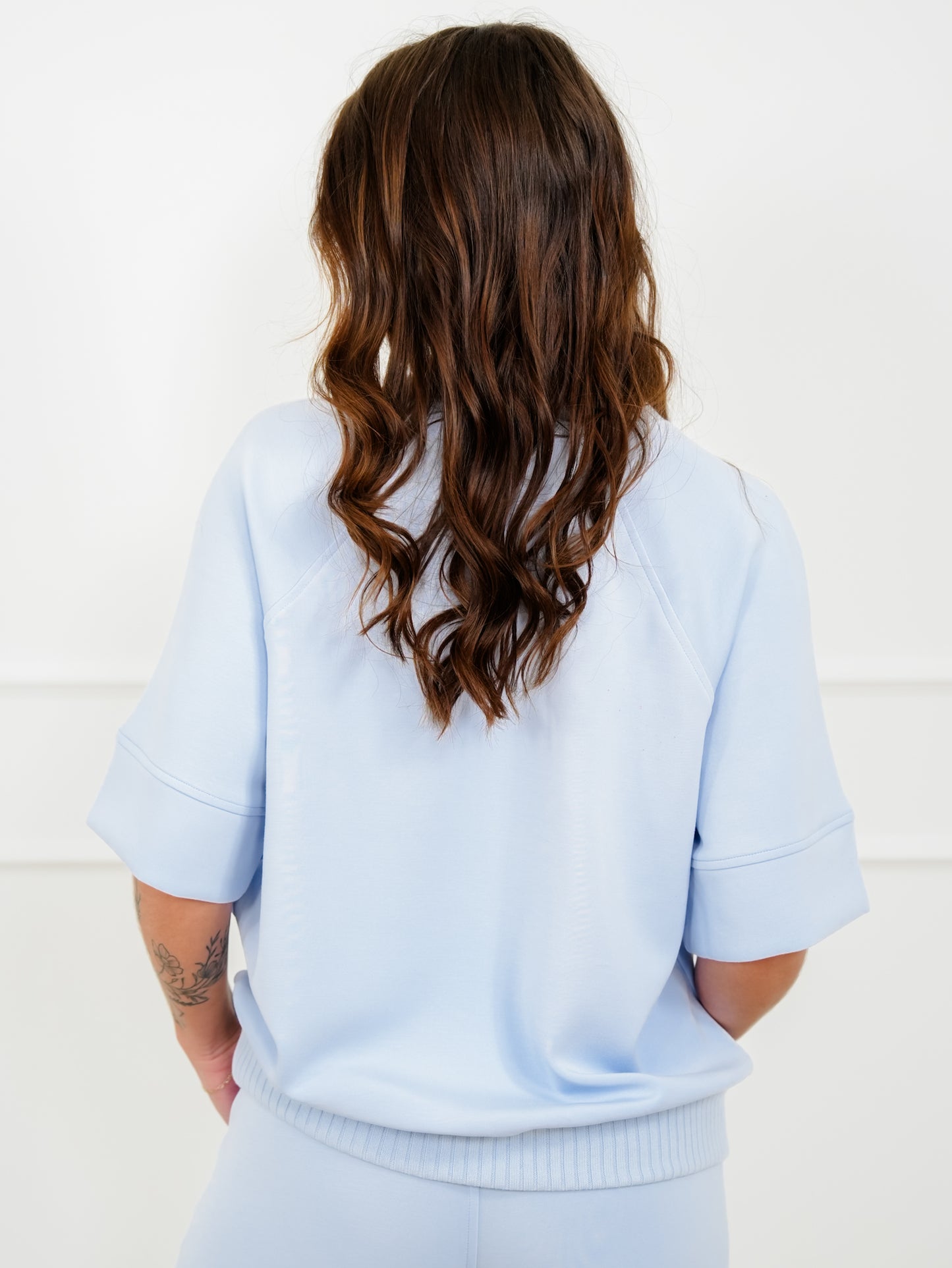 Solid Color Short Sleeve Top