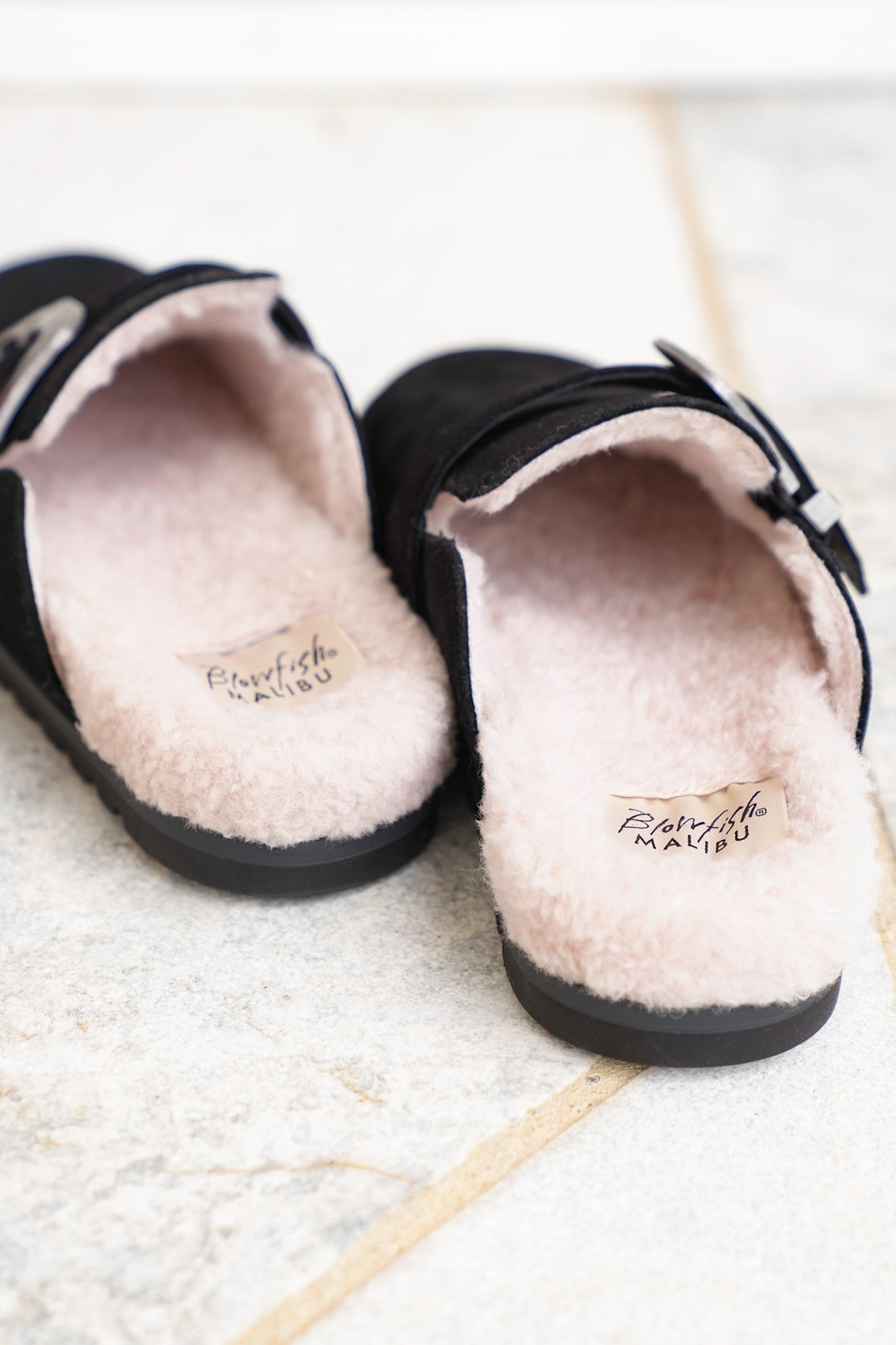 Blowfish Slip On Buckle Clog with Cozy Vegan Sherpa Lining