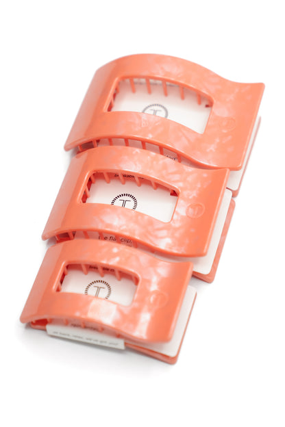 Teleties Flat Rectangle Dreamsicle Hair Clips