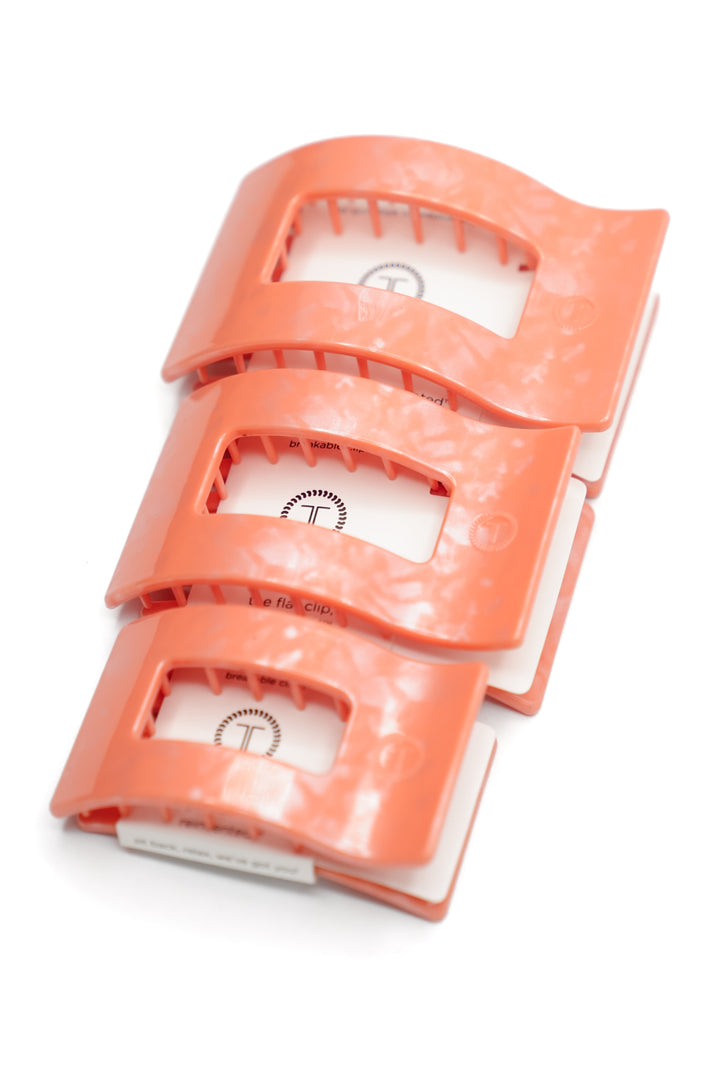 Teleties Flat Rectangle Dreamsicle Hair Clips