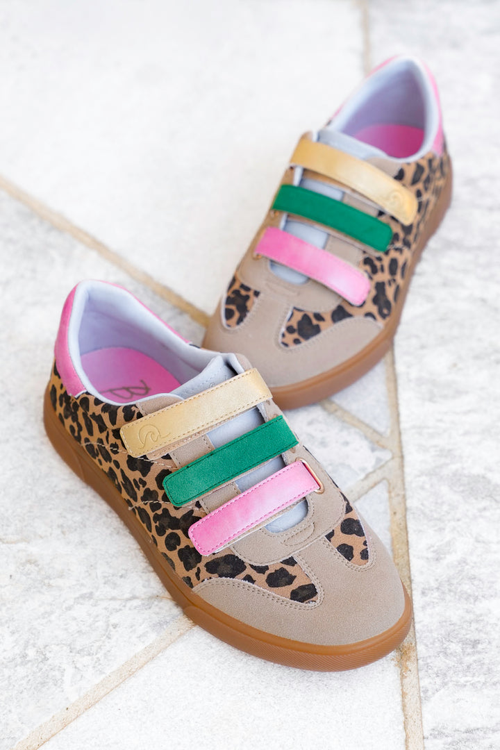 Blowfish Colorful Animal Print Sneakers with Velcro Straps