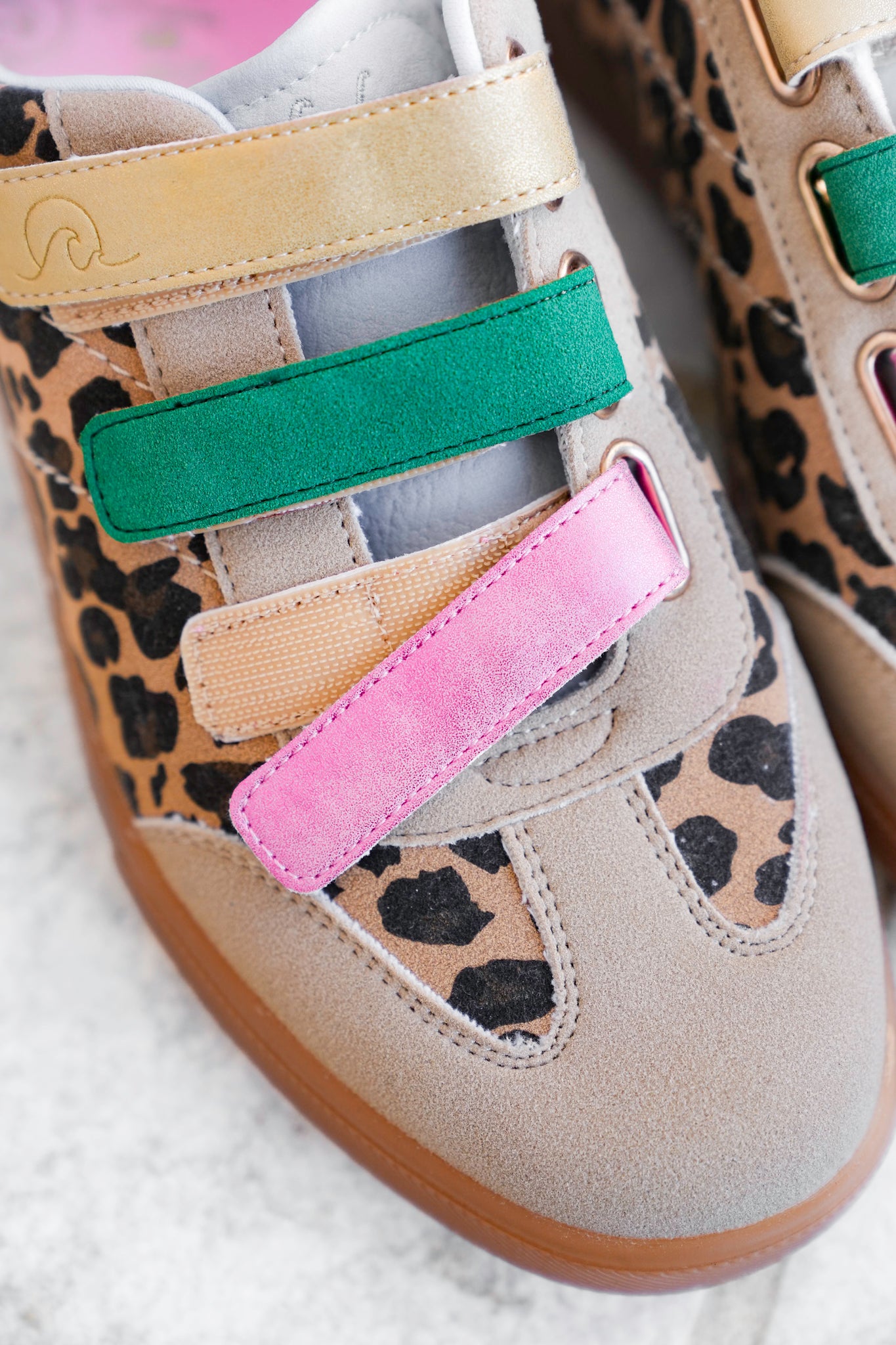 Blowfish Colorful Animal Print Sneakers with Velcro Straps