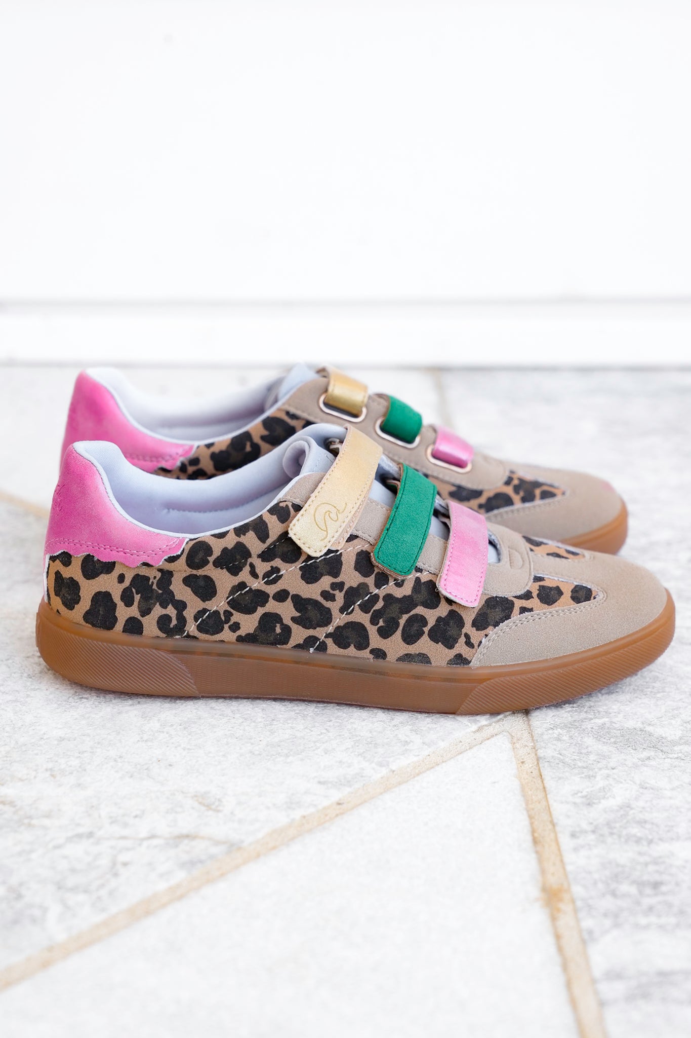 Blowfish Colorful Animal Print Sneakers with Velcro Straps