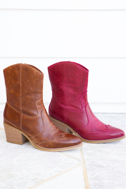 MIA Western Cowboy Boot with Block Heel