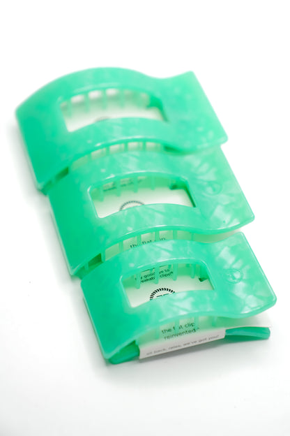 Teleties Flat Rectangle Spring Splash Hair Clips