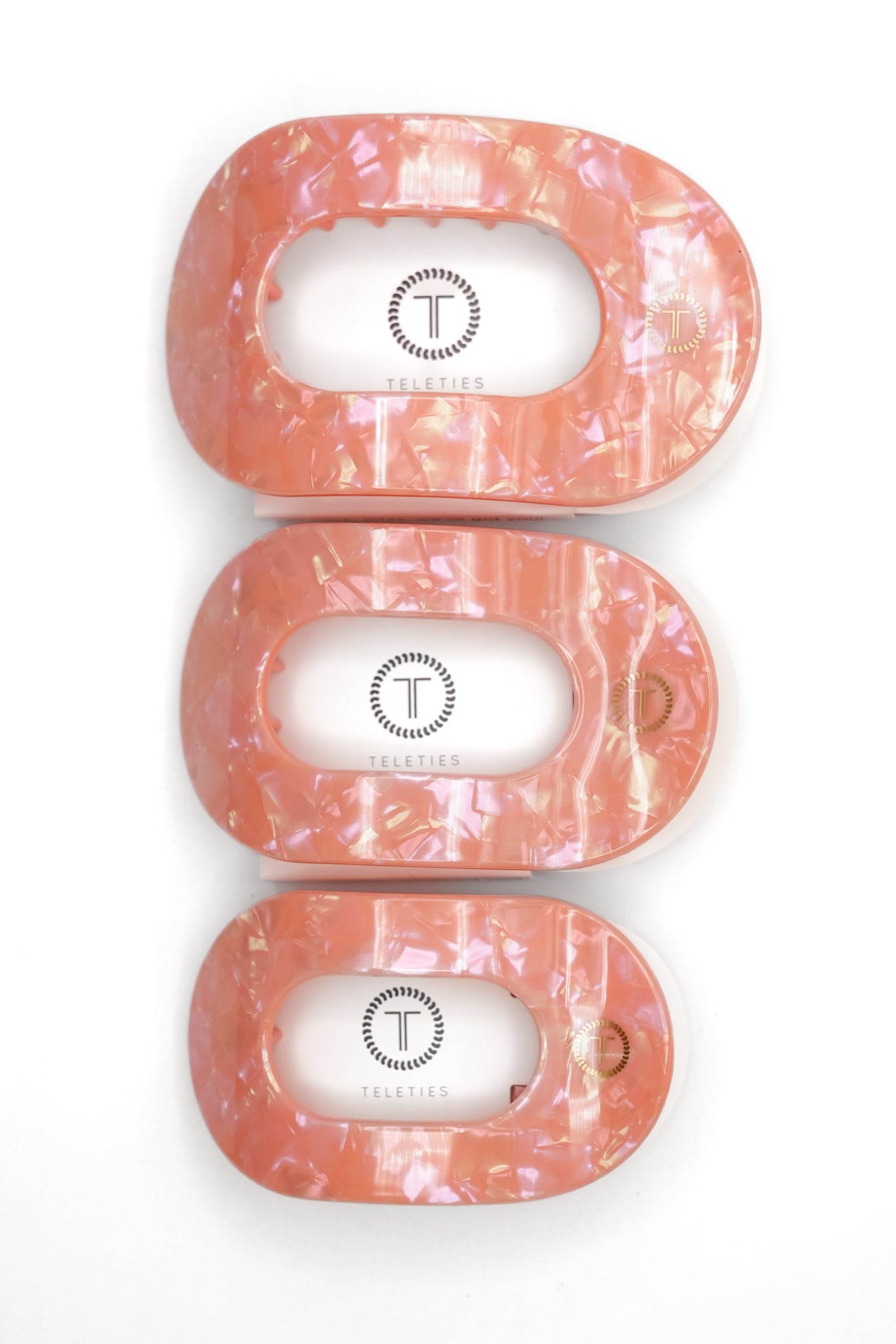 Teleties Flat Round Dreamsicle Hair Clips