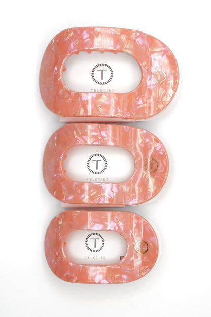 Teleties Flat Round Dreamsicle Hair Clips