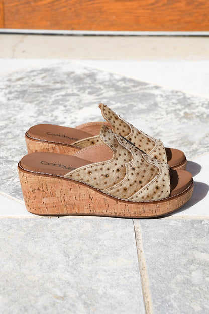 Corky's Neon Moon Rhinestone Embellished Slide Wedge Sandal
