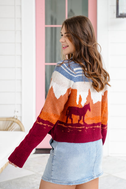 Restock! Western Theme Long Sleeve Button Down Cardigan