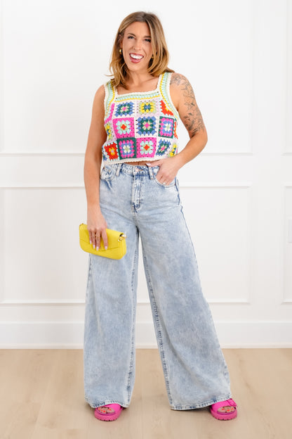Crochet Granny Square Tank Top