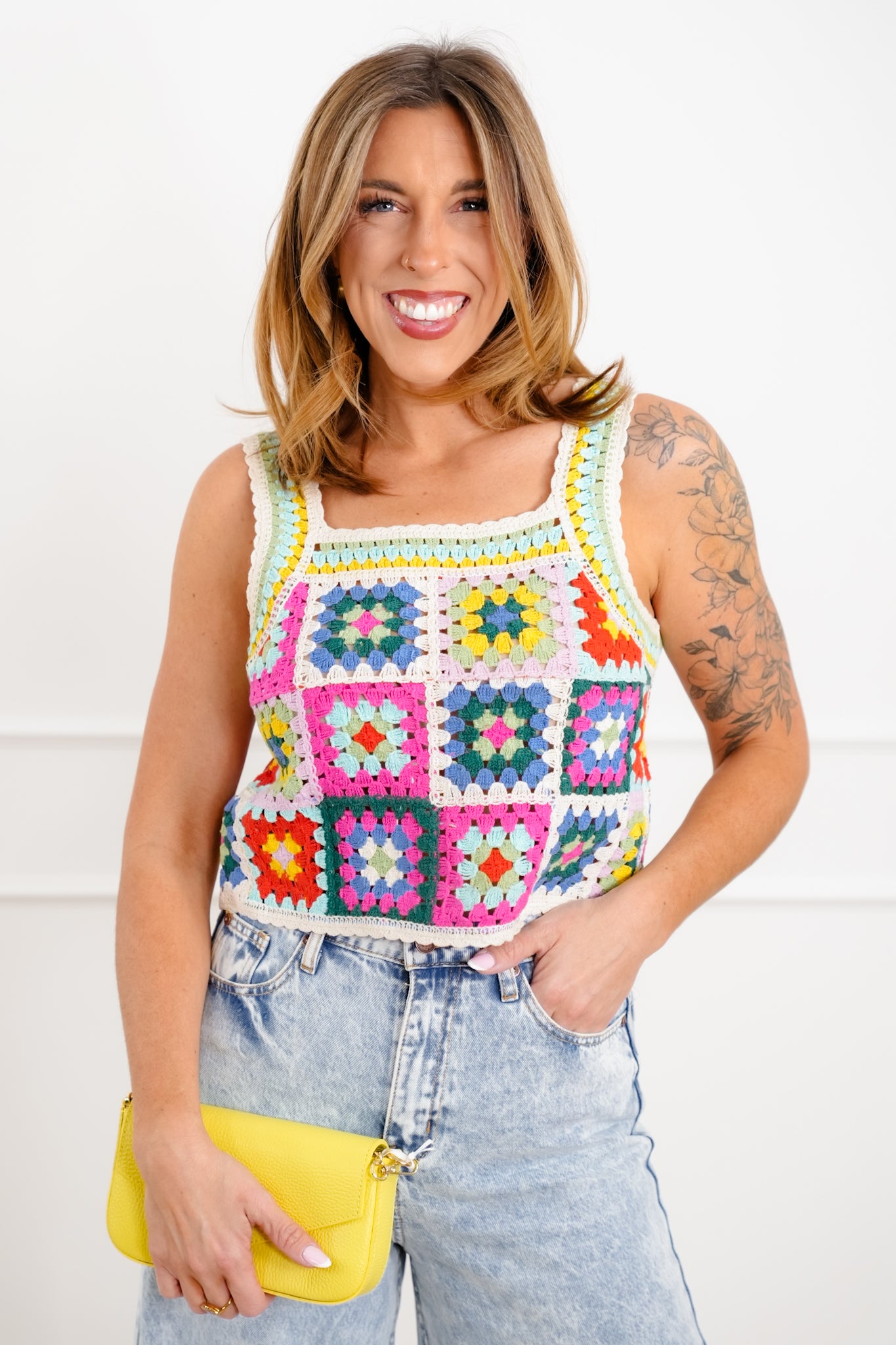 Crochet Granny Square Tank Top