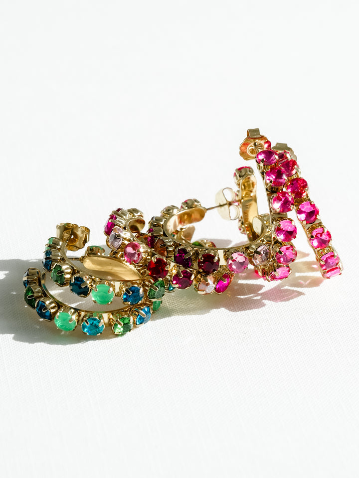 SIENNA by Tova Jess Crystal Hoops