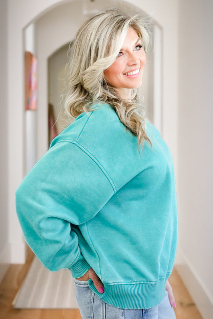 Door Buster! Zenana Acid Wash Oversized Fleece Pullover