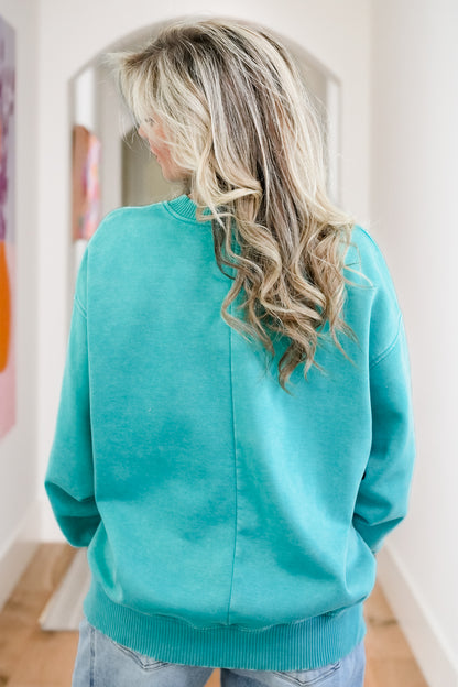 Door Buster! Zenana Acid Wash Oversized Fleece Pullover