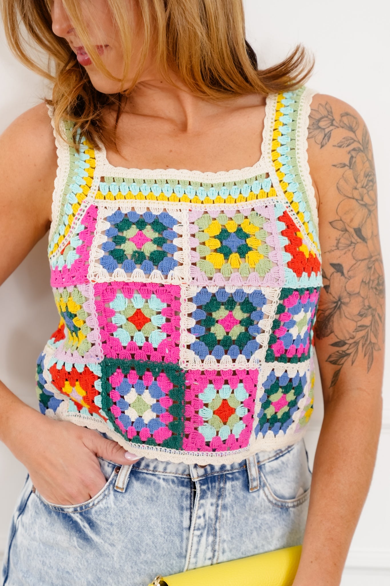 Crochet Granny Square Tank Top