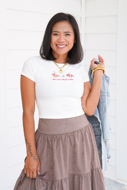 Short Sleeve "This Ain't My First Rodeo" Crop Top