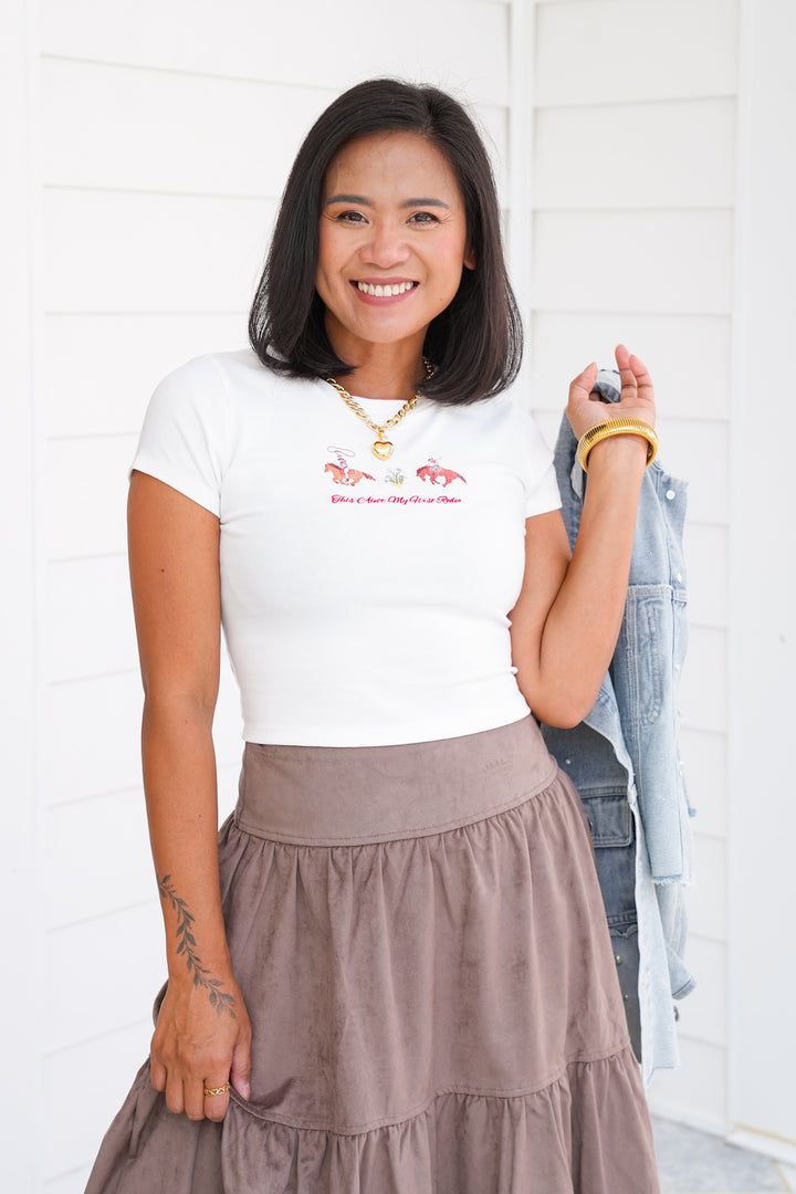 Short Sleeve "This Ain't My First Rodeo" Crop Top