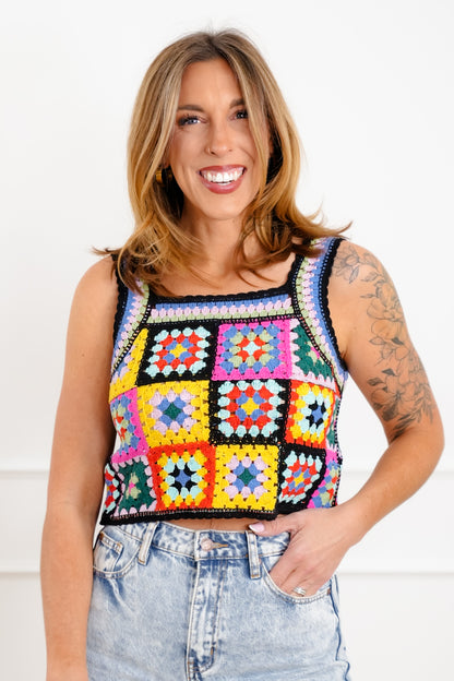 Crochet Granny Square Tank Top