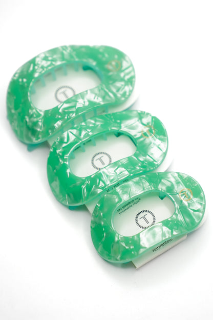 Teleties Flat Round Spring Splash Hair Clips *Final Sale*