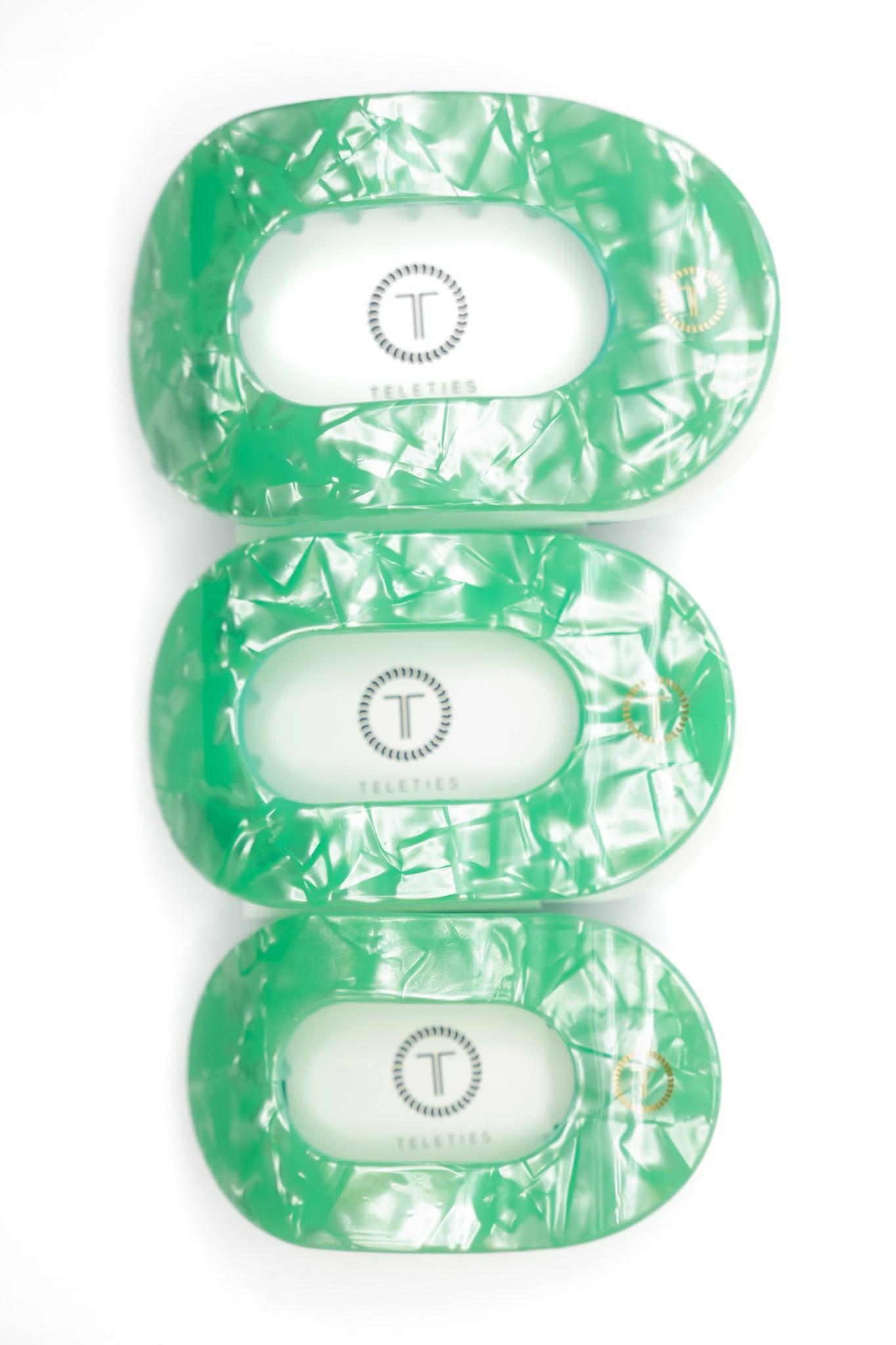 Teleties Flat Round Spring Splash Hair Clips *Final Sale*
