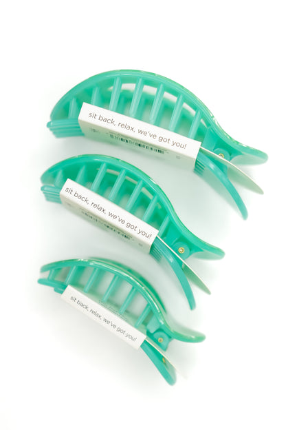 Teleties Flat Round Spring Splash Hair Clips *Final Sale*