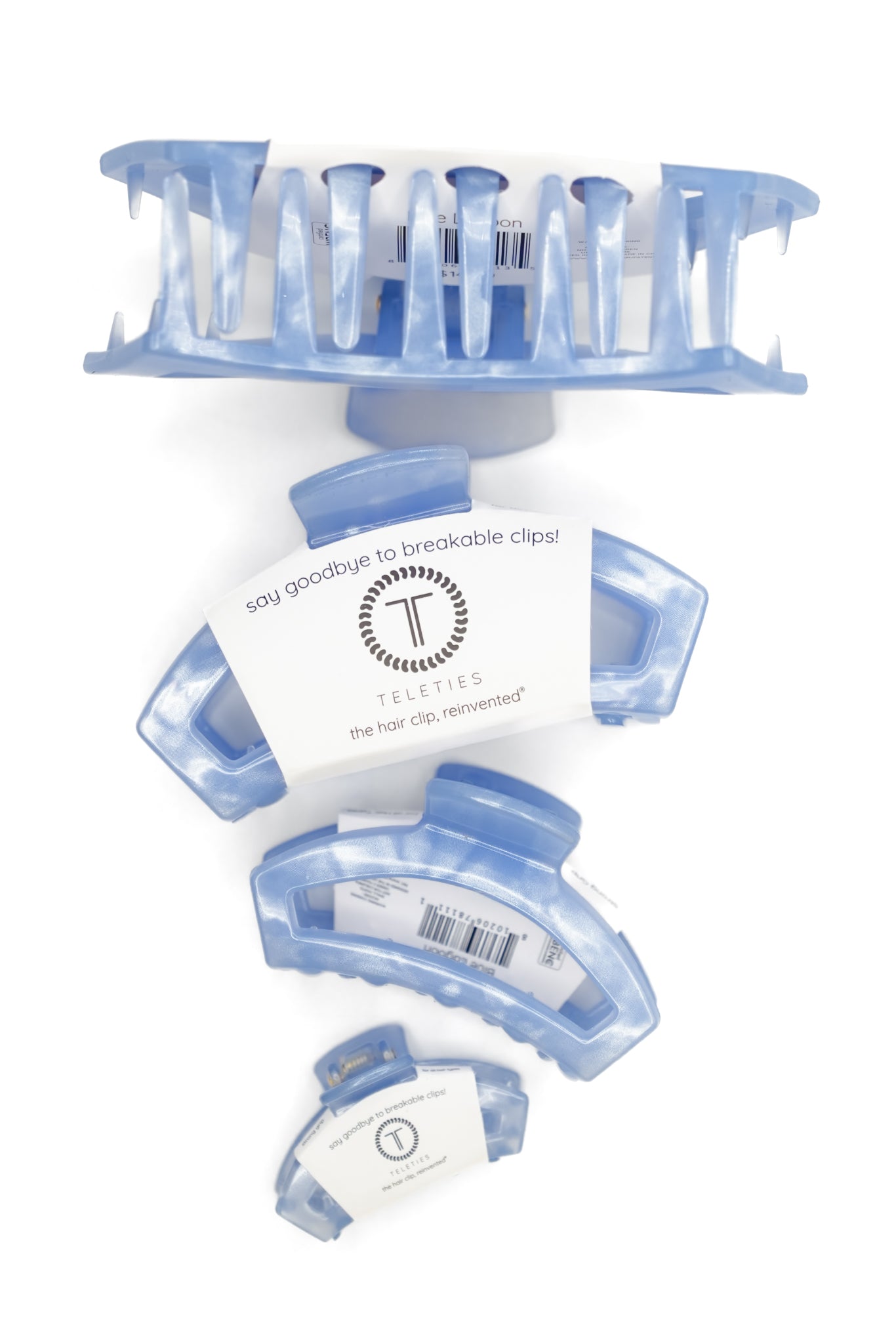 Teleties Open Blue Lagoon Hair Clips *Final Sale*