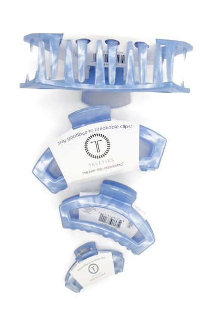 Teleties Open Blue Lagoon Hair Clips *Final Sale*