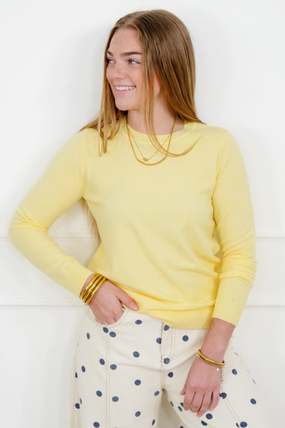 Solid Long Sleeve Crew Neck Pullover Sweater