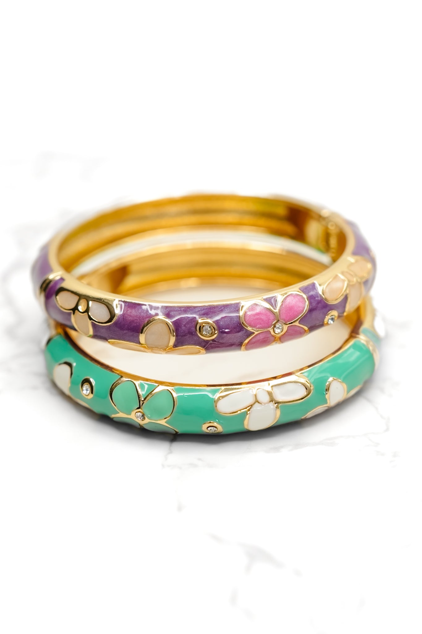 Enamel Flower Bangle
