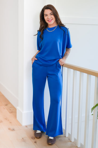 Door Buster! Zenana Scuba Curbed Hem Top & Pants Set