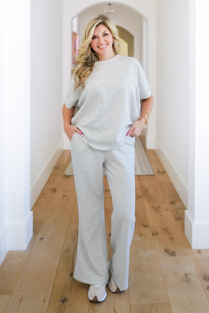 Door Buster! Zenana Scuba Curbed Hem Top & Pants Set